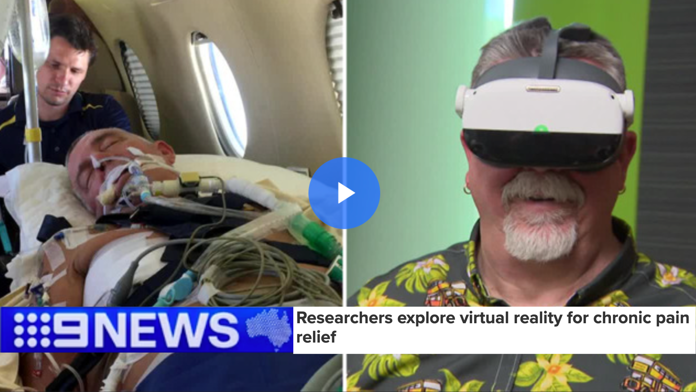 9 News: Researchers explore virtual reality for chronic pain relief