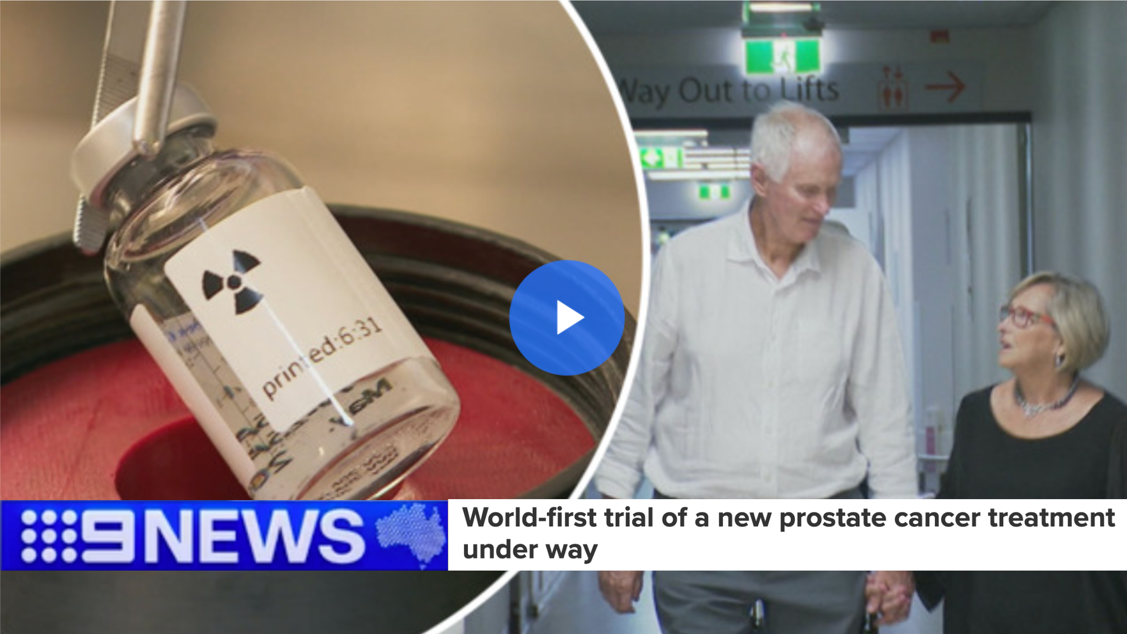 9 News: World-first trial of a new prostate cancer treatment under way