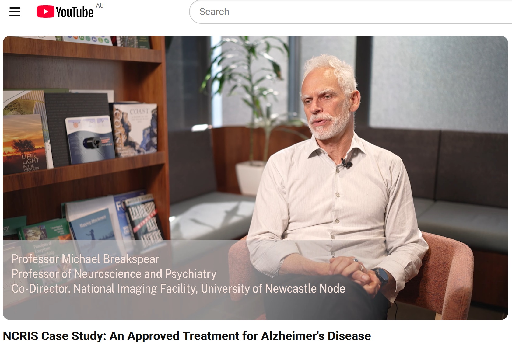 An NCRIS case study: “An approved treatment for Alzheimer’s disease”