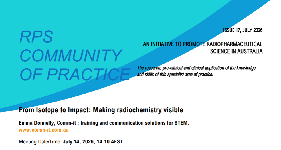RPS COMMUNITY OF PRACTICE: From Isotope to Impact – Making radiochemistry visible