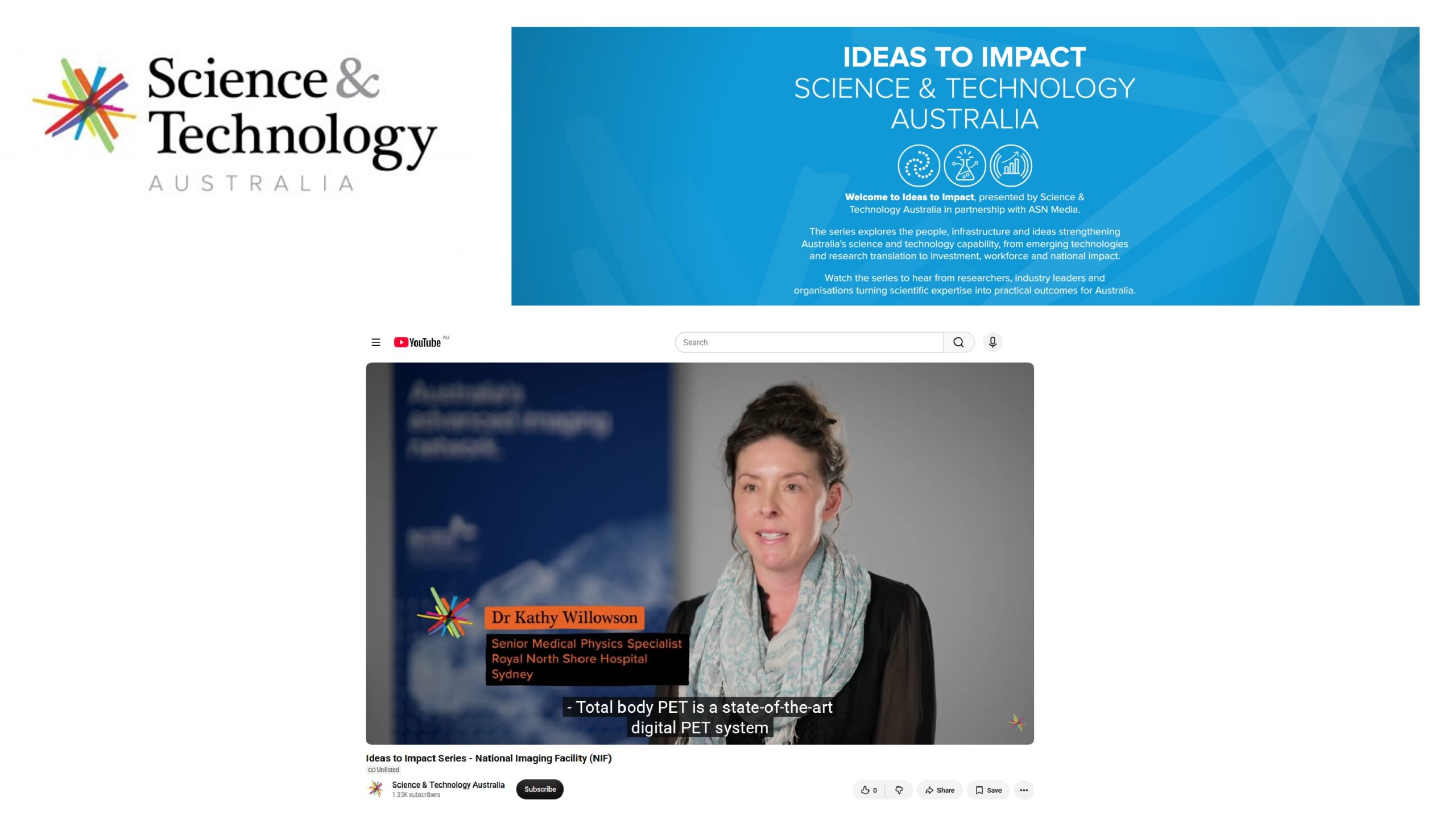 Total body PET imaging innovation highlighted in STA Ideas to Impact video series