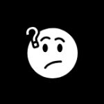 An emoticon face with a question mark